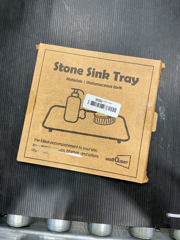 Photo 1 of 3PCS Water Absorbing Diatomaceous Earth Tray for Sink, Fast Drying Soap & Toothbrush Holders for Bathroom Counter, 1 Stone Tray, 2 Stone Coasters