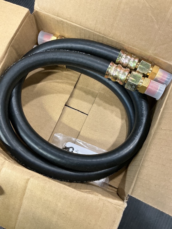 Photo 1 of 2PCS 3/8” Air Brake Chamber Hose, Dazakoot 3/8” Fit End x 3/8” Swivel End Rubber Air Brake Hose Assembly, SAE J1402 Air Brake Hose for Semi Truck - 24inch