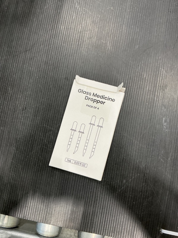 Photo 1 of 4 Pack, 1 mL Glass Eye Dropper with Measurement - Long & Short, Bent & Straight Tip Calibrated Glass Medicine Droppers, Accurate Dose Pipette Dropper for Essential Oils, Feeding, Ear, Lab, Health Care