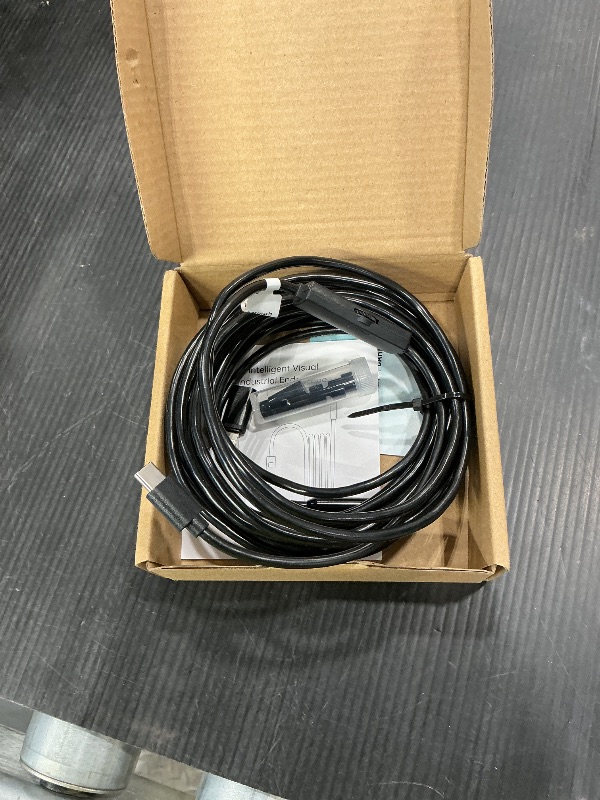 Photo 1 of [Dual-Lens] Endoscope Camera with Light, 1920P HD Borescope with 8+1 Adjustable LED Lights, IP67 Waterproof 16.5FT Semi-Rigid Snake Cord Inspection Camera for iPhone, iPad and Android Phone (Type C)