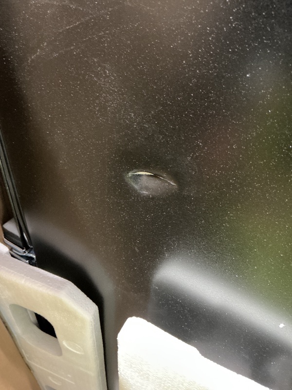 Photo 1 of *Minor Damaged - Check clerk notes*
Galanz GLR46TBKER Retro Compact Refrigerator with Freezer Mini Fridge with Dual Door, Adjustable Mechanical Thermostat, 4.6 Cu Ft, Black