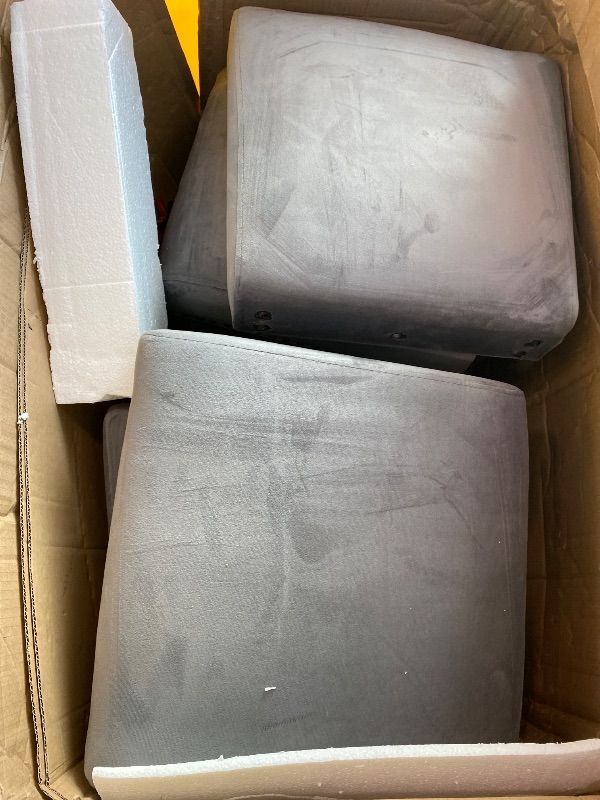 Photo 1 of ***PARTIAL SET*** KEIKI 5-Piece Wooden Counter Height Dining Table Set for 4 Person, Modern Table Set with Square MDF Table and 4 Wood Chairs with Solid Legs, Easy Assembly, for Kitchen, Dining Room, Gray+Black