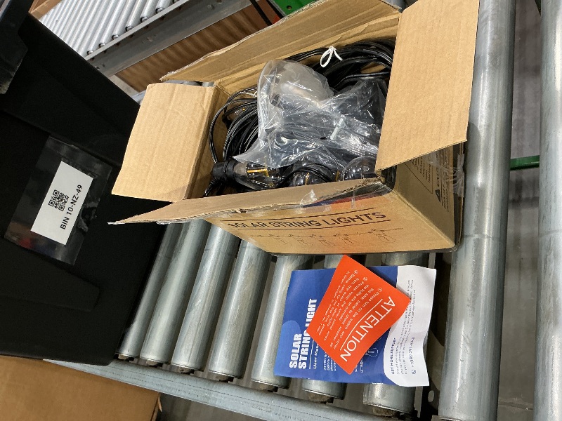 Photo 1 of addlon 54FT(48+6) Solar String Lights Outdoor Waterproof with USB Charging & Remote Control - Dimmable Solar Power Patio Lights with LED Bulbs for Porch, Garden, Yard, Market, Bistro - Last for 20+Hrs