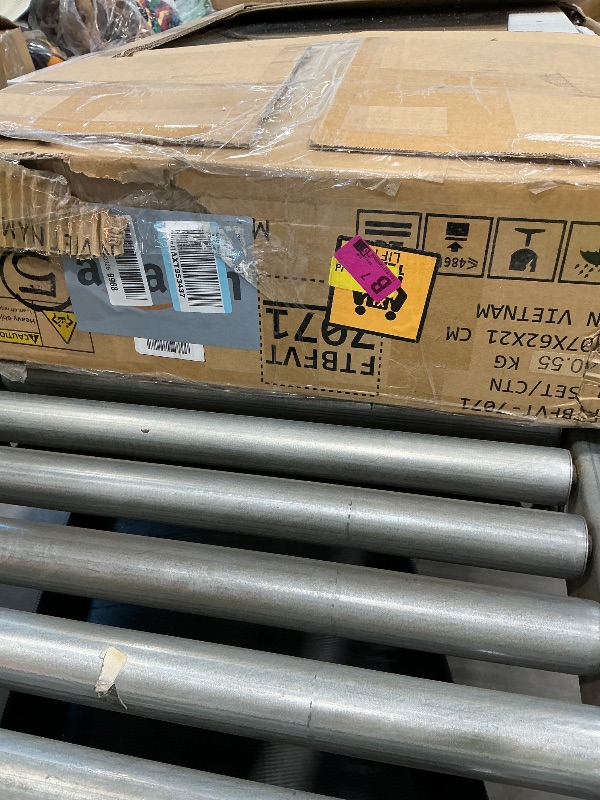 Photo 1 of *Missing Parts - Check clerk notes*
DWVO Makeup Vanity Desk with Mirror & Lights, 40inch Vanity Table with Power Outlets, 4 Drawers & 6 Open Storage Shelves, 3 Color Modes & Adjustable Brightness Dressing Table for Bedroom, White