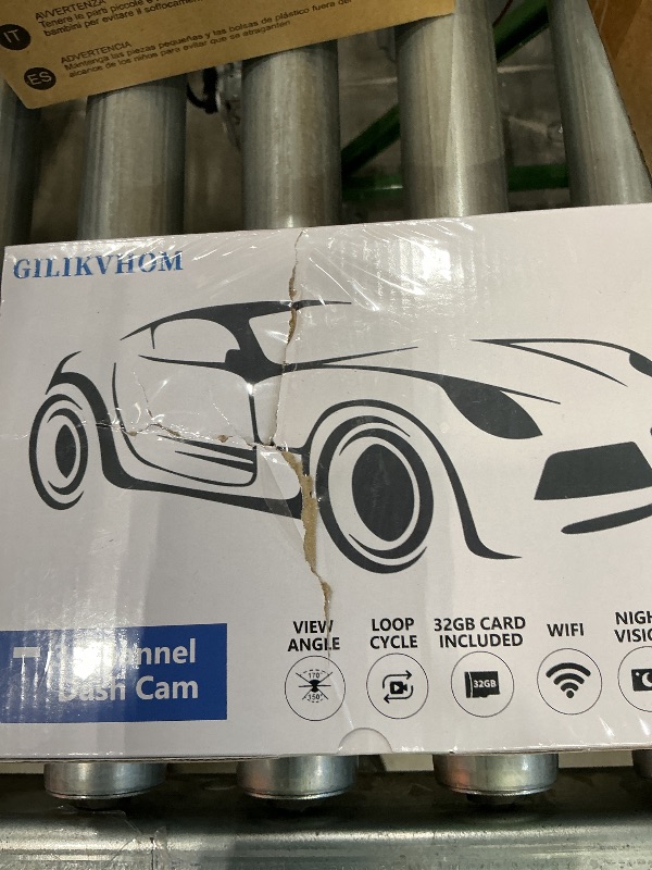 Photo 1 of 3 Channel 4K WiFi Dash Cam, 4K+1080P+1080P Front Inside and Rear, Triple Dash Camera with 32GB Card, APP Control, G-Sensor, 24 Hours Parking Mode, Loop Recording, Night Vision