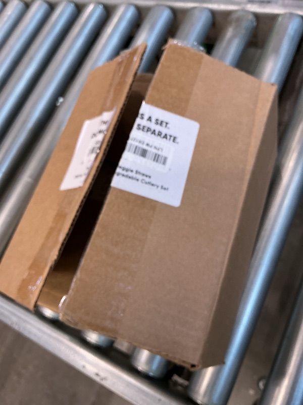 Photo 1 of 100% Biodegradable Cutlery Made of Vegetable Fibers, 300 PCS of 6.7” Long Heavy-Duty and Splinter Free Eco-Friendly Spoons, Forks & Knives, Perfect Sustainable Cutlery by The Veggie Straws