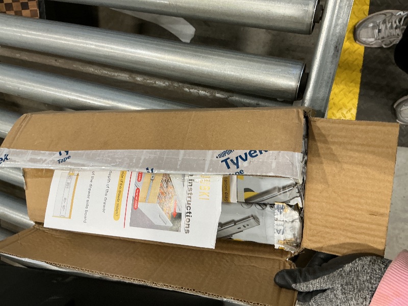 Photo 1 of 14 inch Ball Bearing Drawer Slides 6 Pairs (12pcs) - 100LB Capacity, Full Extension Side Mount Slides for Kitchen Cabinets, Wardrobes, Office Furniture (Black 14inch)