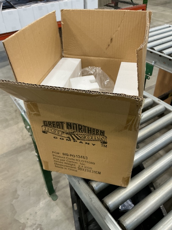 Photo 1 of 12 Oz Replacement Kettle for Popcorn Machine 1350W Kettle Popper with Lid, Stirrer, Gear Shaft, and 3-Prong Plug by Great Northern Popcorn