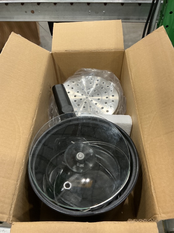 Photo 1 of *Missing Parts*
Topwit Hot Pot Electric with Steamer, 1.5L Ramen Cooker, Non-Stick Frying Pan, Electric Pot for Pasta, BPA Free, Electric Cooker with Dual Power Control, Over-Heating & Boil Dry Protection, Black