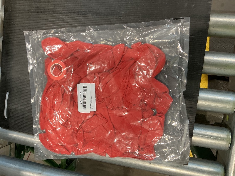 Photo 1 of 100pcs Red Balloons, Helium Quality 12 inch Red Latex Party Balloon for Birthday, Anniversary, Christmas, Racing Theme & Casino Party Decor (66ft Ribbons)