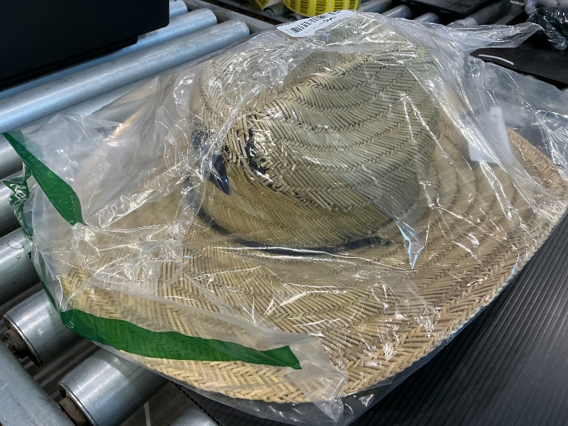 Photo 1 of ***See Notes***Quiksilver mens Pierside Straw Lifeguard Beach Sun Hat, Natural/Black, Large-X-Large US