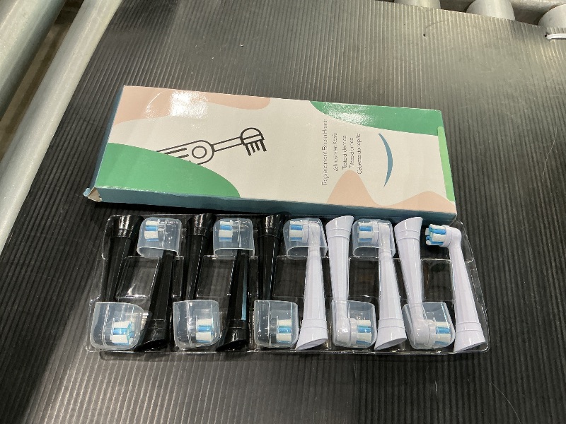 Photo 1 of 10 Pcs IO Replacement Heads Compatible with Series Electric Toothbrush, Brush Heads ompatible with 2 3 4 5 6 7 8 9 10 for Teeth Clean (Black/White)