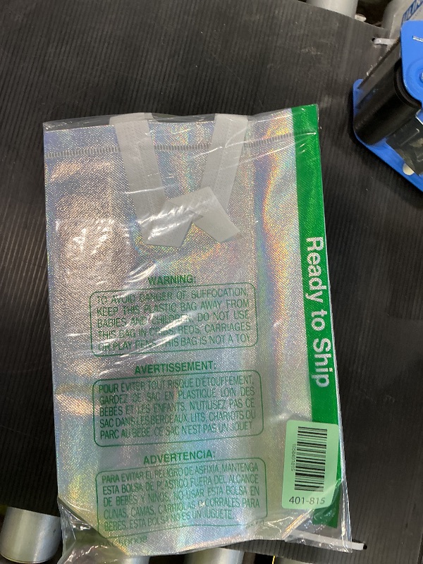 Photo 1 of *MISSING PARTS*
RACETOP Iridescent Glossy Gift Bags Medium Size, 8x4x10 Inch Holographic Reusable Gift Bags with Handles & Sturdy Base, Ideal for Birthday, Wedding, Bachelorette, Party Favors, Holiday Goodie
