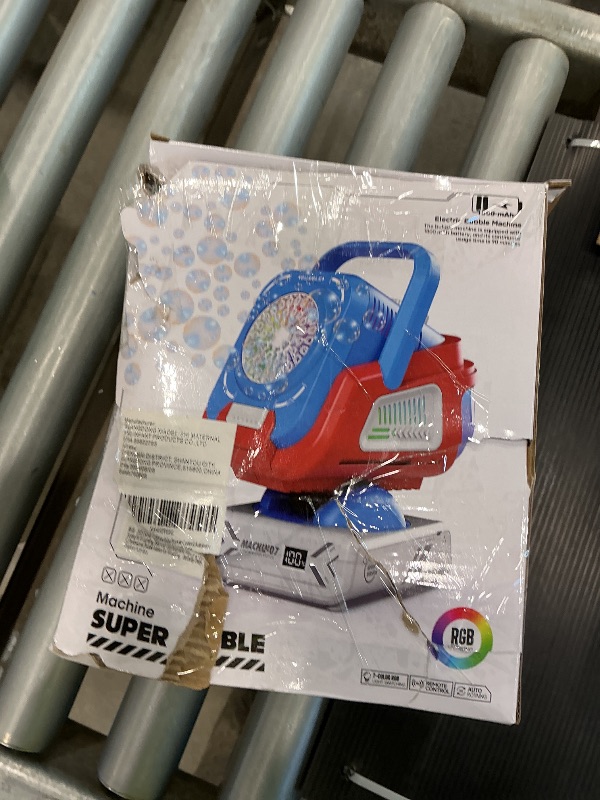 Photo 1 of 2025 Upgraded Bubble Machine with Remote Control, Automatic Rotation & RGB Lights, 1800mAh Rechargeable Battery, Type-C Charge, Bubble Maker for Kids, Weddings, Birthday Parties, Outdoor Activities