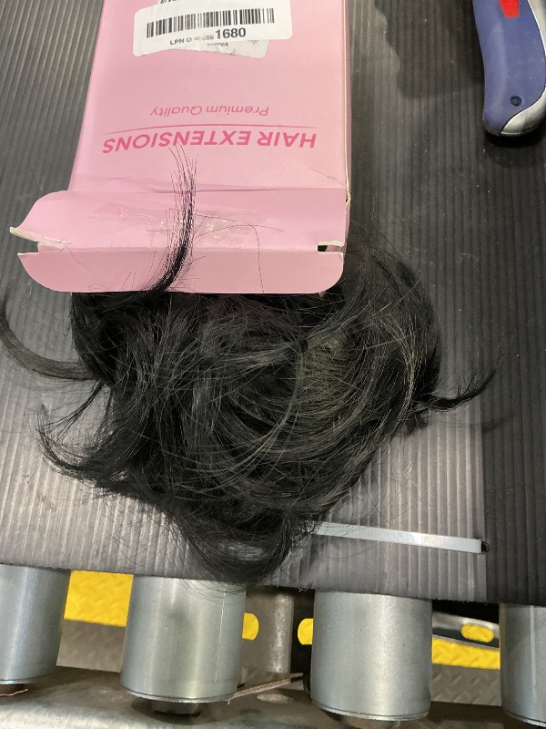 Photo 1 of 14 Inch Black Ponytail Extension - Soft Wavy Pony Tails Hair Extensions, Claw Clip Ponytail Extension, Natural Short Hair Extensions Ponytail, Synthetic Hair Pieces for Women (Color: Black)