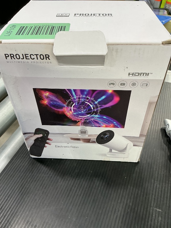Photo 1 of ?Electric Focus?Mini Portable Projector with 4K Support, Bluetooth 5.4 WIFI6, 5watt Sound Base Speaker, 260 ANSI, Android 11, 210° Rotation , Auto Keystone Correction Video Projector HY300 PLUS