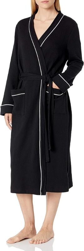 Photo 1 of *MISSING ROBE TIE* Amazon Essentials Women's Lightweight Waffle Full-Length Robe Medium