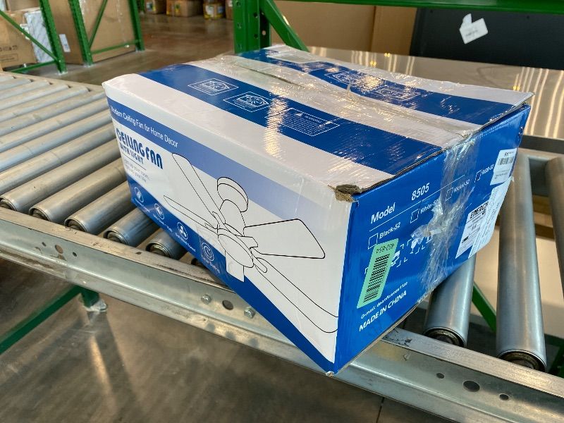 Photo 1 of *Missing Parts* Ceiling Fans with Lights- 52" RGB Low Profile Indoor Ceiling Fan with Light and Remote/APP Control, Flush Mount, LED Dimmable DC Reversible Modern Ceiling Fan for Bedroom?White?