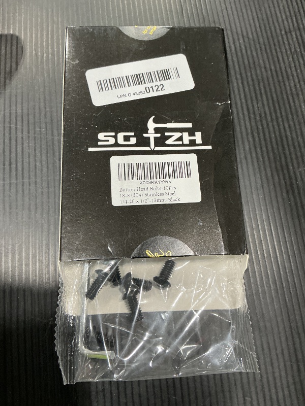 Photo 1 of 1/4-20 x 1/2" Button Head Socket Cap Bolts Screws, 10Pcs 304 Stainless Steel 18-8, Allen Hex Drive, Black Oxide by SG TZH(with Hex Spanner)