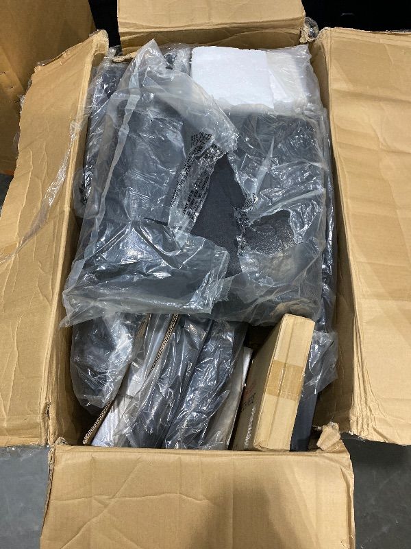 Photo 1 of *PARTIAL SET*
KEIKI 5-Piece Counter Height Dining Table Set with Square Table and 4 Upholstered Chair, for 4 Person, Classic Style Crystal Decoration Wooden Table Set, Easy Assembly, for Kitchen, Dining Room, Black *See Clerk Notes*