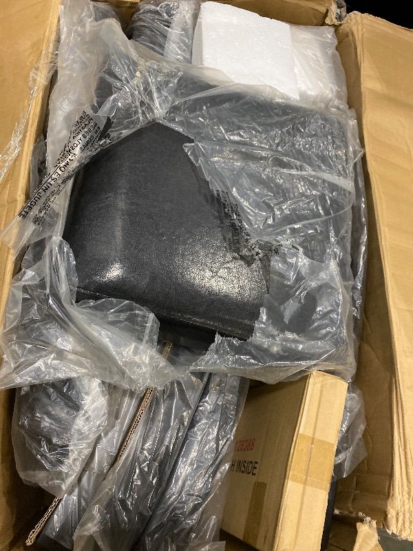 Photo 1 of *PARTIAL SET*
KEIKI 5-Piece Counter Height Dining Table Set with Square Table and 4 Upholstered Chair, for 4 Person, Classic Style Crystal Decoration Wooden Table Set, Easy Assembly, for Kitchen, Dining Room, Black *See Clerk Notes*