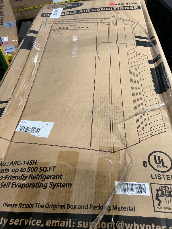 Photo 1 of ***READ CLERK NOTES*** Whynter Portable Air Conditioner 14,000 BTU & Heater with Dual Hose Dehumidifier & Cooling Fan for 500 Sq Ft Rooms, Includes AC Unit Window Kit, ARC-14SH (9,200 SACC)