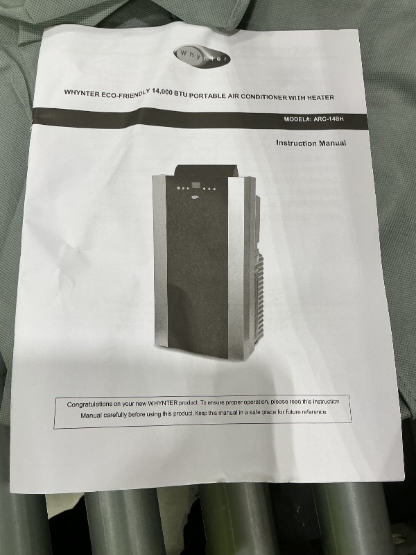 Photo 1 of ***READ CLERK NOTES*** Whynter Portable Air Conditioner 14,000 BTU & Heater with Dual Hose Dehumidifier & Cooling Fan for 500 Sq Ft Rooms, Includes AC Unit Window Kit, ARC-14SH (9,200 SACC)