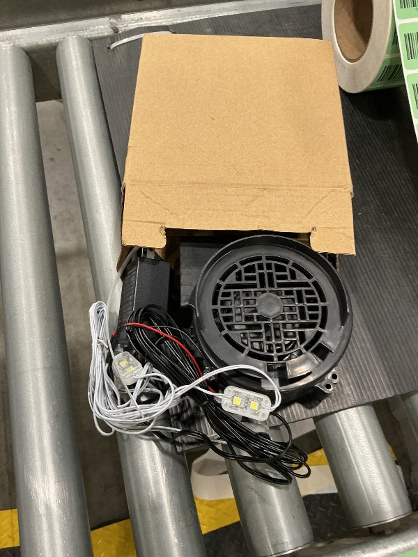 Photo 1 of 12V 1.2A Replacement Air Blower Fan for 5-12FT Halloween Christmas Inflatables with 1.5A Adapter 5 LED Light Fans Outdoor Blow Up Motor Replacement Fan Blower Parts for Inflatables Yard Decorations