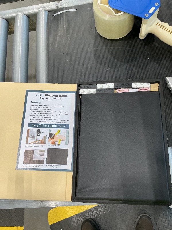 Photo 1 of 100% Blackout Blinds Magnetic Window Cover 57x40Inch,No Drill PortableCuttable Black Out Curtains for Nursery Bedroom,RV,Media Room with Hook & Loop Tape + Magnetic Closure