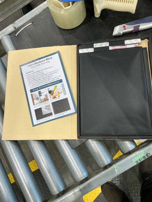 Photo 1 of 100% Blackout Blinds Magnetic Window Cover 57x40Inch,No Drill PortableCuttable Black Out Curtains for Nursery Bedroom,RV,Media Room with Hook & Loop Tape + Magnetic Closure