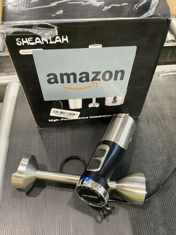 Photo 1 of 1000W Powerful Immersion Blender Handheld, 2025 New Update Hand Blender with 25-Speed and Heavy-Duty Copper Motor, 4 in 1 Hand Mixer with Chopper, Whisk, Beaker and Wand