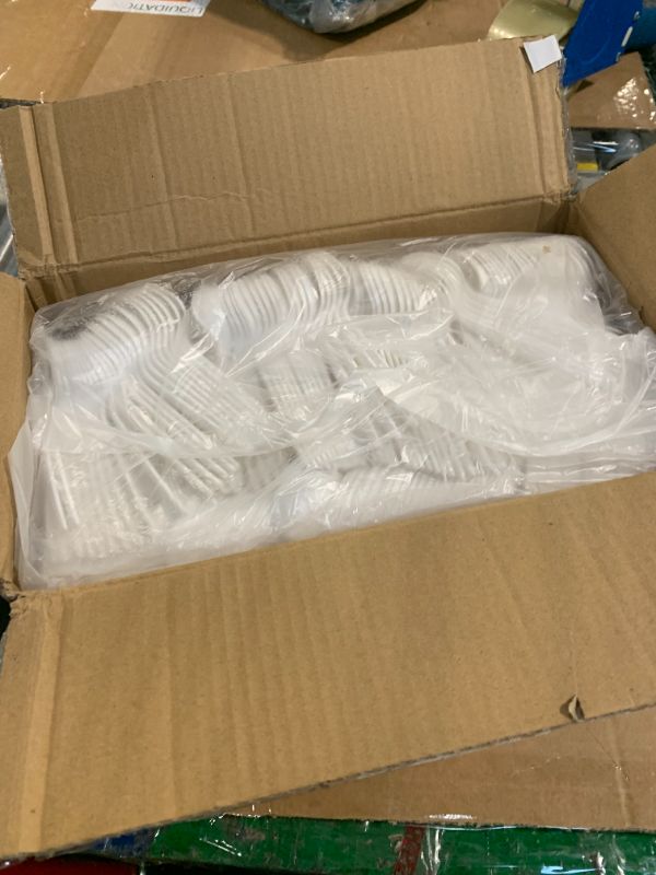 Photo 1 of 1000PCS Disposable Plastic Spoons Silverware Bulk Soup Spoon White Reusable Heavy Duty Disposable Cutlery Plastic Utensils Flatware for Home Restaurant Party Picnic Camping Travel (Soup Spoon-1000pcs)