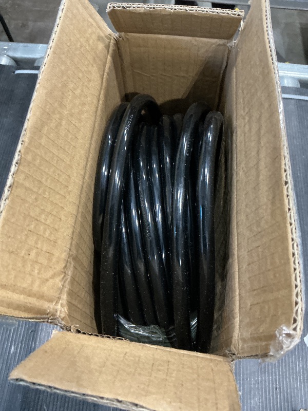 Photo 1 of 12/3 50 FT Heavy Duty Outdoor Extension Cord Waterproof with Lighted End,Black 12 Gauge Extension Cord Flexible and Cold Resistant 3 Prong Grounded Plug,15Amp 1875W SJTW ETL Listed