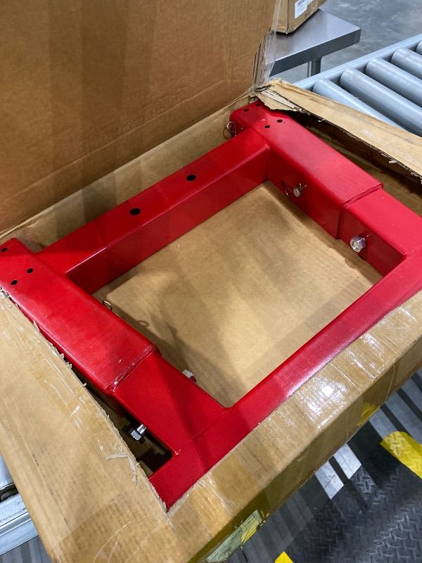 Photo 1 of *Partial Set* 2 Ton Hydraulic Engine Hoist, 4400 LB Foldable Mobile Cherry Picker, Heavy Duty Engine Crane for Garage, Warehouse, Auto Repair, Red