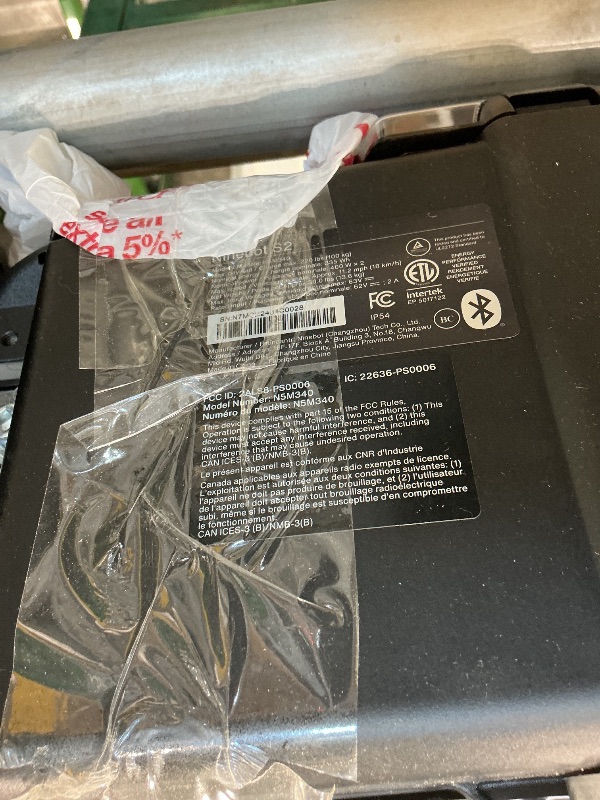 Photo 1 of *Untested*
Segway Ninebot S2 Electric Self-Balancing Scooter - Master Your Commute w/t 11.2 mph Max. Speed, 21.7 Mi Range, 10.5” Off Road Tires, Compatible w/t Gokart Kit, UL-2272 Certified