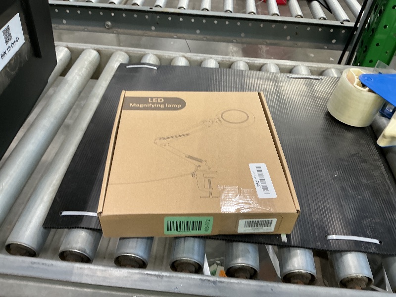 Photo 1 of 10X Magnifying Glass with Light and Clamp, Real Glass Stand Lighted Magnifier, 5 Color Modes Stepless Dimmable LED Desk Lamp Hands Free for Crafts Hobby Reading Painting Sewing Close Work - Blue