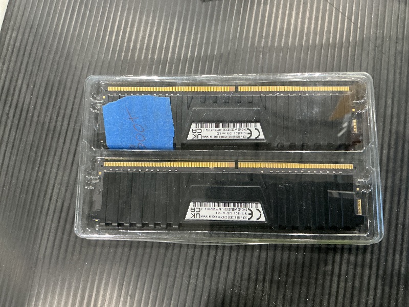 Photo 1 of ***SEE NOTES***Corsair Vengeance LPX DDR4 RAM 16GB (2x8GB) 3200MHz CL16-18-18-36 1.35V Intel AMD Desktop Computer Memory - Black (CMK16GX4M2B3200C16)