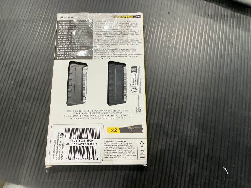 Photo 1 of ***SEE NOTES***Corsair Vengeance LPX DDR4 RAM 16GB (2x8GB) 3200MHz CL16-18-18-36 1.35V Intel AMD Desktop Computer Memory - Black (CMK16GX4M2B3200C16)