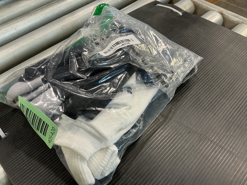 Photo 1 of 2 Set Soccer Grip Socks,Shin Guard Sleeves for Football Basketball for Men and Women One Size (2 Set (Black+White))