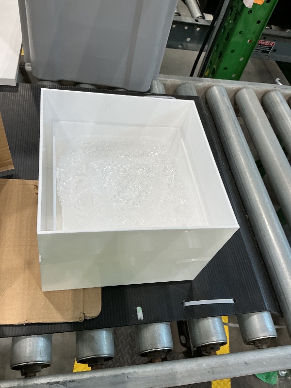 Photo 1 of *Minor Damaged - Check clerk notes*
Tuanse 6 Pcs Buffet Risers, Food Risers for Buffet Table, Display Stand for Catering Dessert Collectibles Jewelry Figures Show, 5 Sided Acrylic Cube Display Organizer Acrylic Cube Boxes(White)