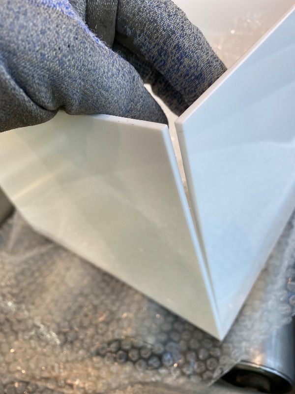 Photo 1 of *Minor Damaged - Check clerk notes*
Tuanse 6 Pcs Buffet Risers, Food Risers for Buffet Table, Display Stand for Catering Dessert Collectibles Jewelry Figures Show, 5 Sided Acrylic Cube Display Organizer Acrylic Cube Boxes(White)