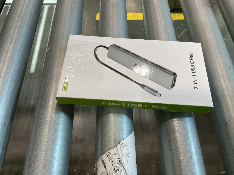 Photo 1 of Acer USB C Hub, 7 in 1 Multi-Port Adapter for Laptop, 4K, HDMI Splitter with 2 USB A 3.1 & Type-C to HDMI Data Port, PD 100W Charging, SD Card Reader for Computer, Desktop, Space Grey