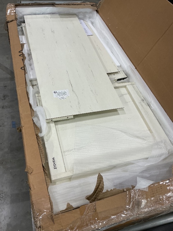 Photo 1 of *Missing Parts*
VASAGLE Hall Tree with Bench and Shoe Storage, Coat Rack with Shoe Bench, Entryway Furniture, 3 Tri-Hooks, Door with Handle, Farmfouse Style, Space Saving, Rustic White and Honey Brown UHSR441W01