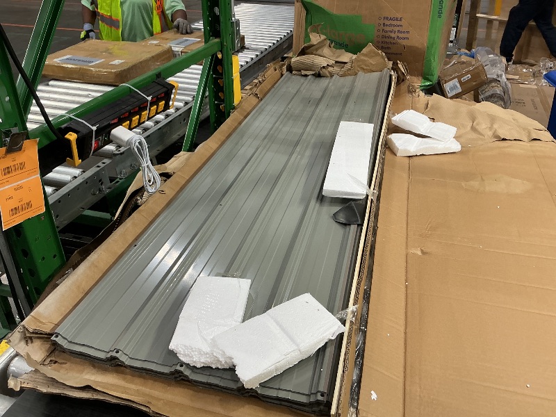 Photo 1 of ***MISSING PARTS*** 10x12FT Metal Outdoor Storage Shed with Window, Lockable Tool Storage Sheds, Oversized Steel Garden Sheds with Sloped Roof for Backyard, Patio, Garage, Lawn, Brown