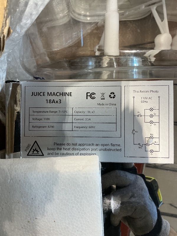 Photo 1 of 54L Stainless Steel Juice Dispenser (3x18L Tanks) w/Adjustable Temp Control | For Cafes, Restaurants & Events