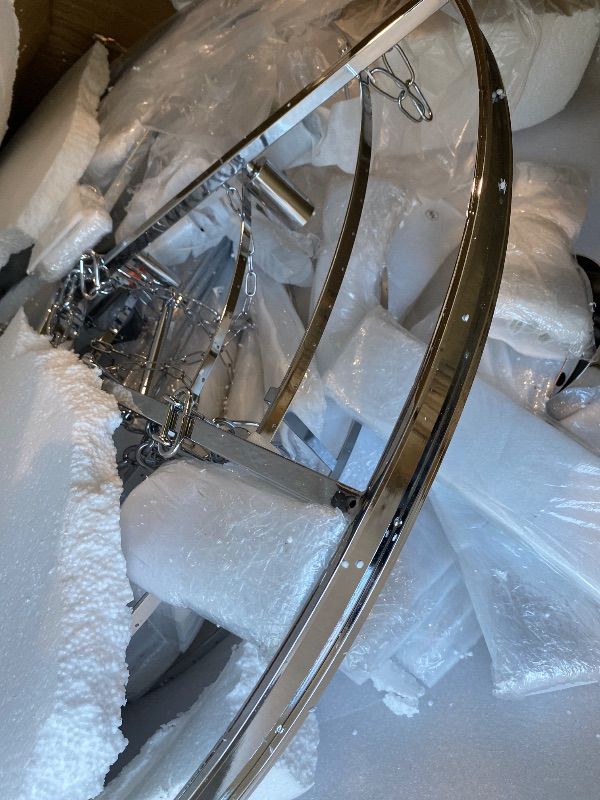 Photo 1 of *USED*
TOCHIC Large Crystal Chandelier for High Ceiling, 40-inch 7-Tier Modern Chrome Crystal Chandeliers Lighting Fixture, Raindrop K9 Round Light for Entryway Staircase Foyer Living Bedroom Dining Room