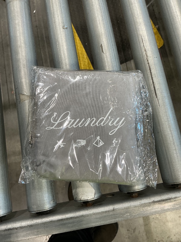 Photo 1 of 2 Pcs JHX Travel Laundry Bags, Dirty Clothes Organizer?Upgraded?with Handles and Aluminum Carabiner for Travel, Camp, Fitness, and Students (Black&Grey) 24"L x 21"W