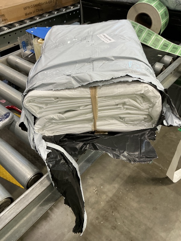 Photo 1 of 10'x20' Upgraded Carport Replacement Top Canopy Cover for Car Garage Shelter Tent Party Tent with Ball Bungees White (Only Top Cover, Frame is not Included)