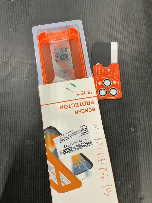 Photo 1 of [1-Second Auto-Install] QHOHQ 3 Pack Privacy Screen Protector for iPhone 17 Pro [6.3 Inch] + 1 Set Camera Lens Protector, 25° Anti Spy Tempered Glass, [12FT Military Grade Shatterproof], Case Friendly