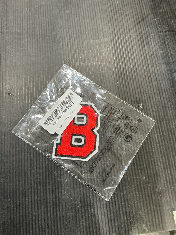 Photo 1 of ***SEE CLERK COMMENTS***ZLETTERY 4Pcs 3.14 inch Iron on Letter Patches 4 Colors Embroidered Alphabet Patches for Clothing Jackets Hats Backpacks Jeans Letter B